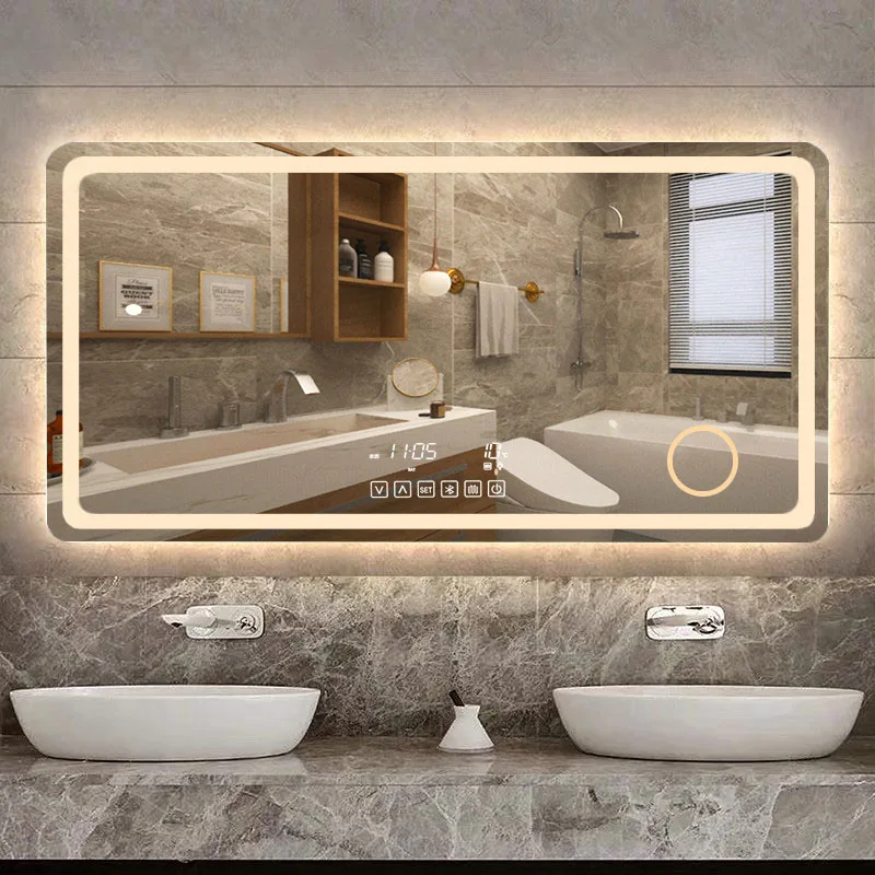 custom size backlit led mirror bathroom