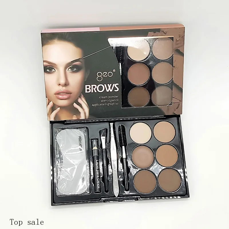 6 Color Eyebrow Powder 3 Eyebrow Powder 3 Eyebrow Cream Makeup Kits