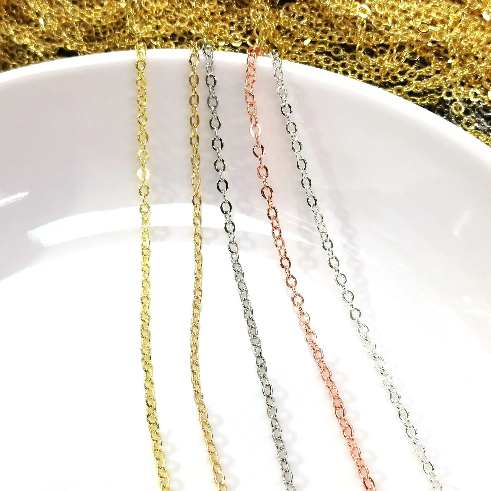 14k Gold Filled Chain Bulk Fashion Jewelry Accessories O Shape Chain