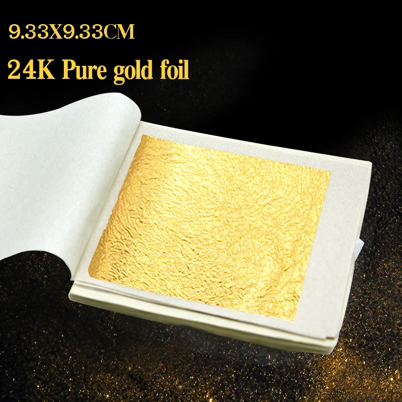 9.33*9.33 cm 500 sheets/pack 22k gold