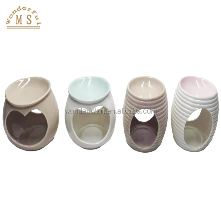 Assorted shape of porcelain incense wax burner ceramic Hollow out aroma oil candle aroma fragrance boiler candle furnace