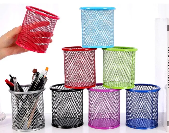 Customized Logo Metal Mesh Pen Holder
