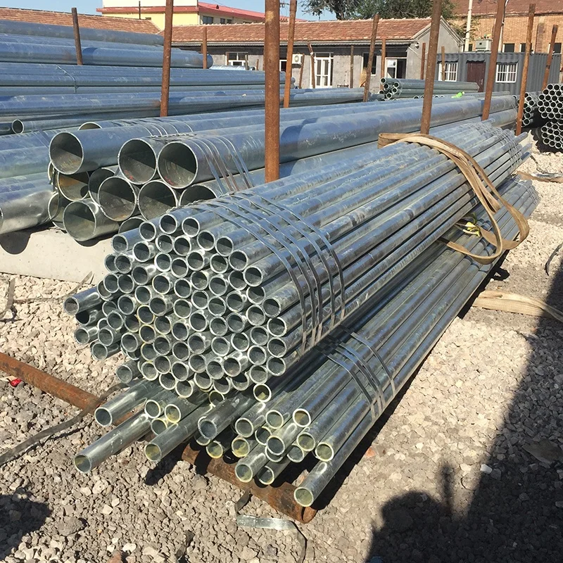 ASTM 32mm 38mm 40mm Galvanized ERW Welded Steel Round Pipe Hot Dip Galvanized for Greenhouses Construction