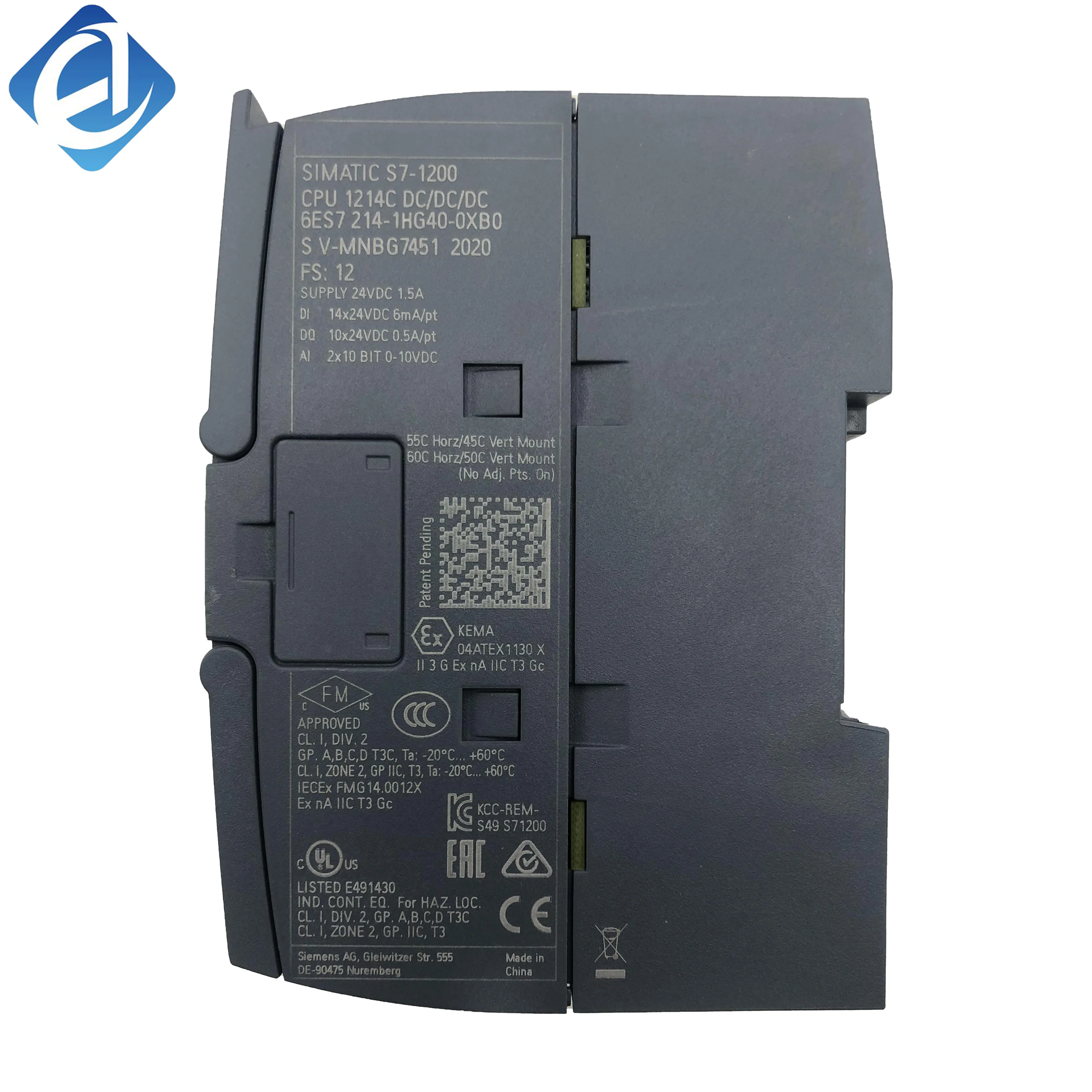 New Original 6ES7214-1HG40-0XB0 6ES7 214-1HG40-0XB0 S7-1200 S7 1200 PLC Module Stock in Warehouse