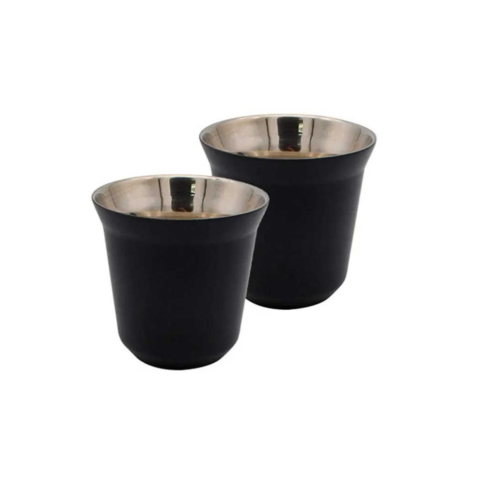 80ml Espresso Mugs Stainless Steel Nescafe Double Wall Thermo