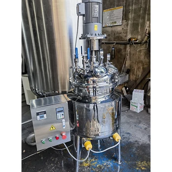 High pressure oil water heated double jacketed stirred stainless steel chemical reactor