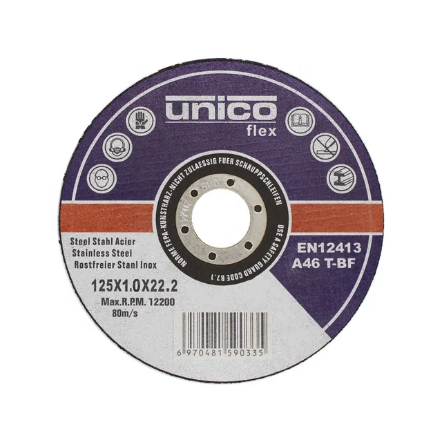 UNICO 125x1.0mm  Flat Abrasive Tools Disco De Corte Aluminum Stainless Steel Cutting Disc