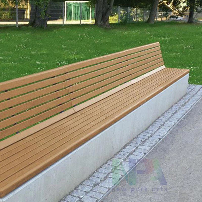 Vincentaa Modern Urban Furniture Custom Wooden  Bench Seat Outdoor Patio Bench