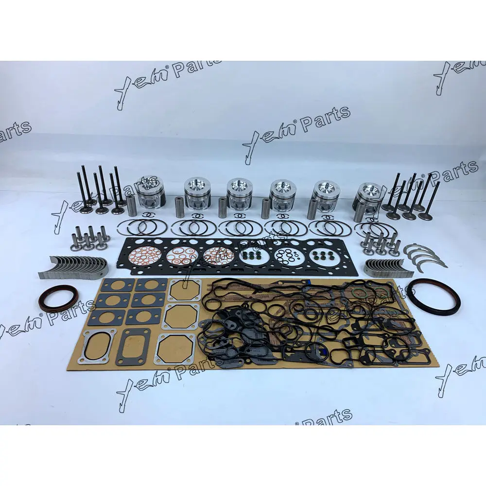 D6E Overhaul Repair Kit With Cylinder Gaskets Piston Rings Bearing Valves for Volvo