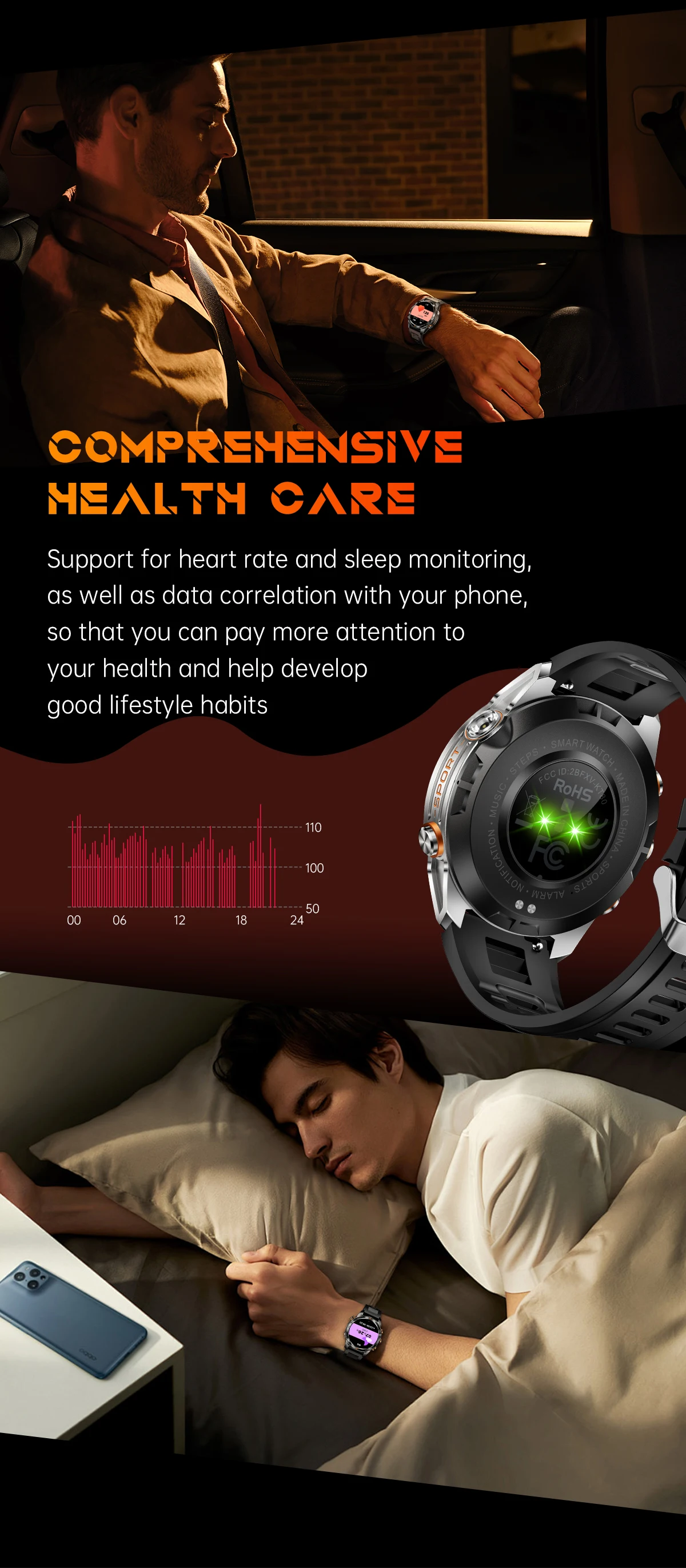 2026 KT80 Men Fitness Tracker Smartwatch with Flashlight BT Call 1.46Inch Screen Waterproof 515 MAh Sports Relojes Smart Watch