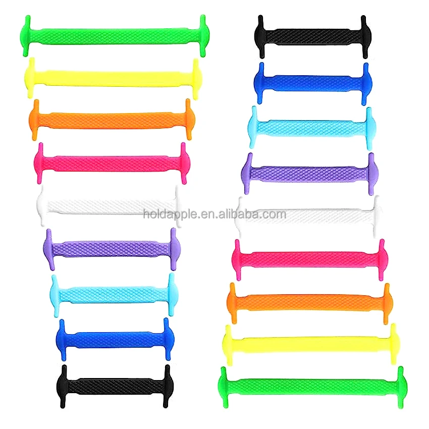 Medifootcare Silicone No Tie Shoe Laces For Adults Lazy Elastic Silicone Shoe Laces For