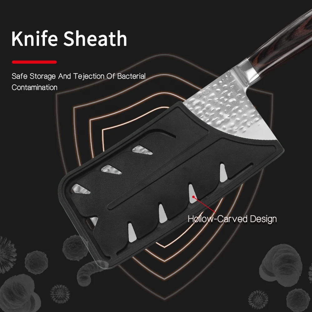 4 шт набор кухонных ножей Pakka деревянной ручкой Nakiri kiritsuke Китайский Тесак чеканным узором лезвие из нержавеющей стали Нож шеф повара набор