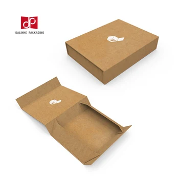 Customized Foldable Recycled Craft Paper Box Brown Cardboard Paper Packaging Boxes for Children's Clothing