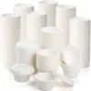 sku-10 Vaso pequeño de papel de caña de azúcar blanco