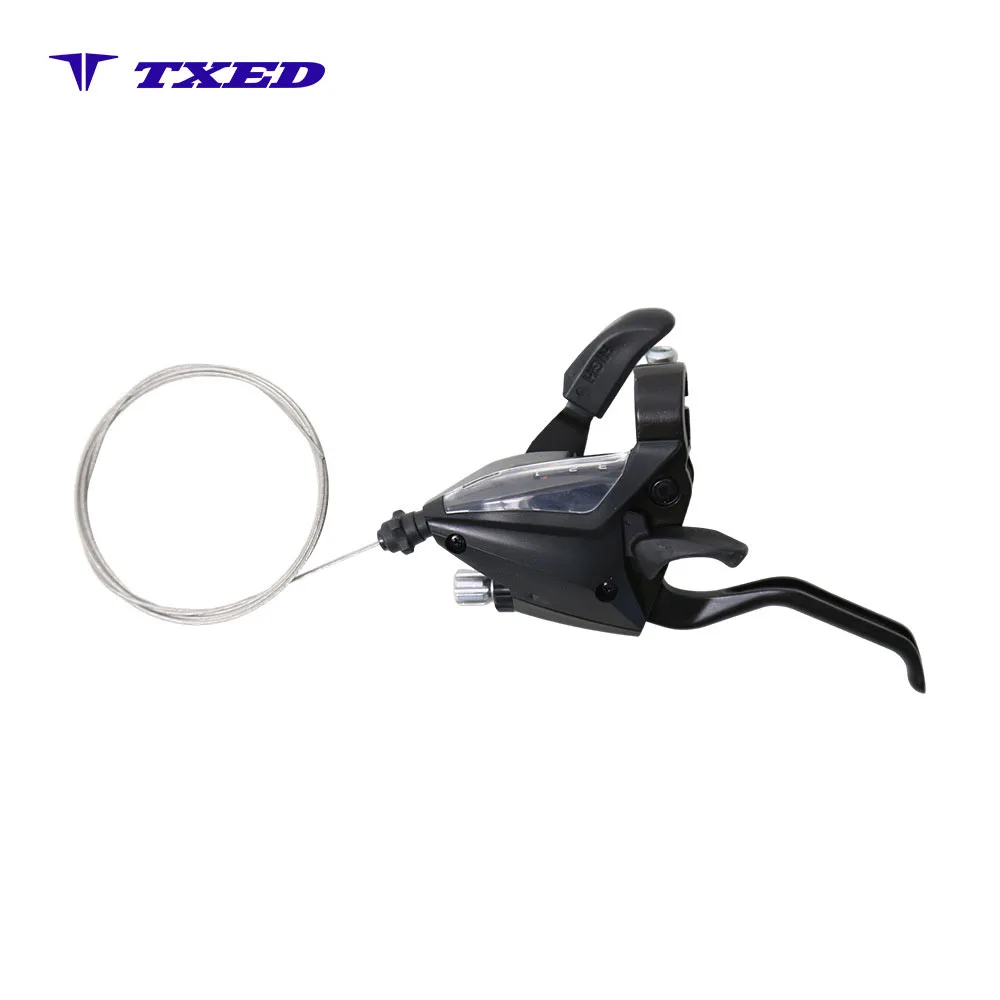 For 3-Speed Aluminum Alloy Durable Lightweight Bicycle Shifter Lever Shift Cable for Mountain Bike E-bike Universal