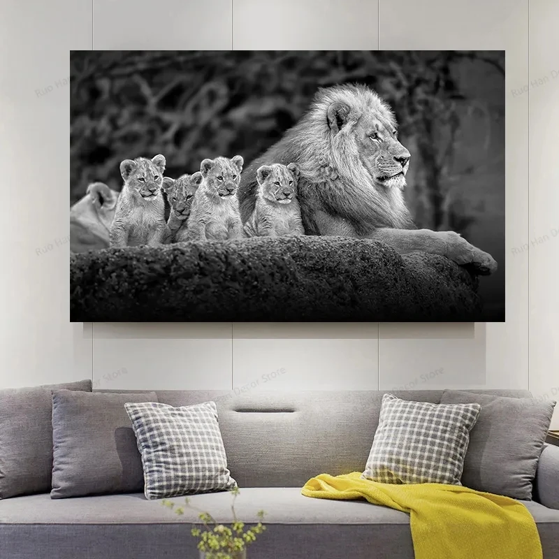 All Kinds of Animals Colorful Picture Decor Abstract Art  Wall Canvas Elephants, Bulls, Kittens, Horses Animal Oil Painting