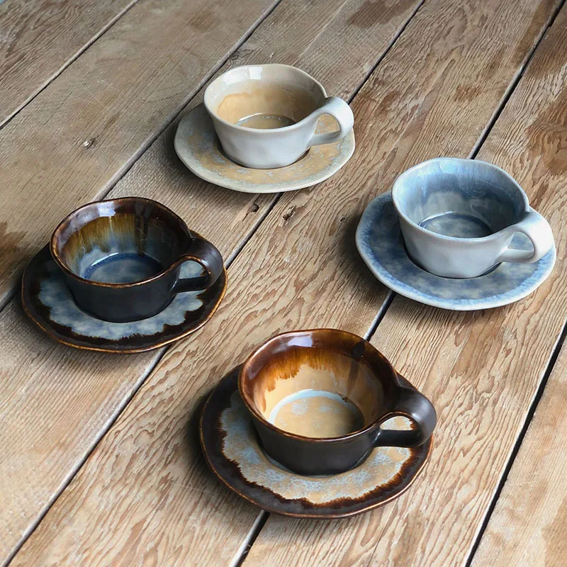 Alibaba.com: YW3991 Japanese vintage ceramic coffee mug with tray, 180ml  capacity for business gifts and hotel use. Explore sustainable options for  bulk orders.