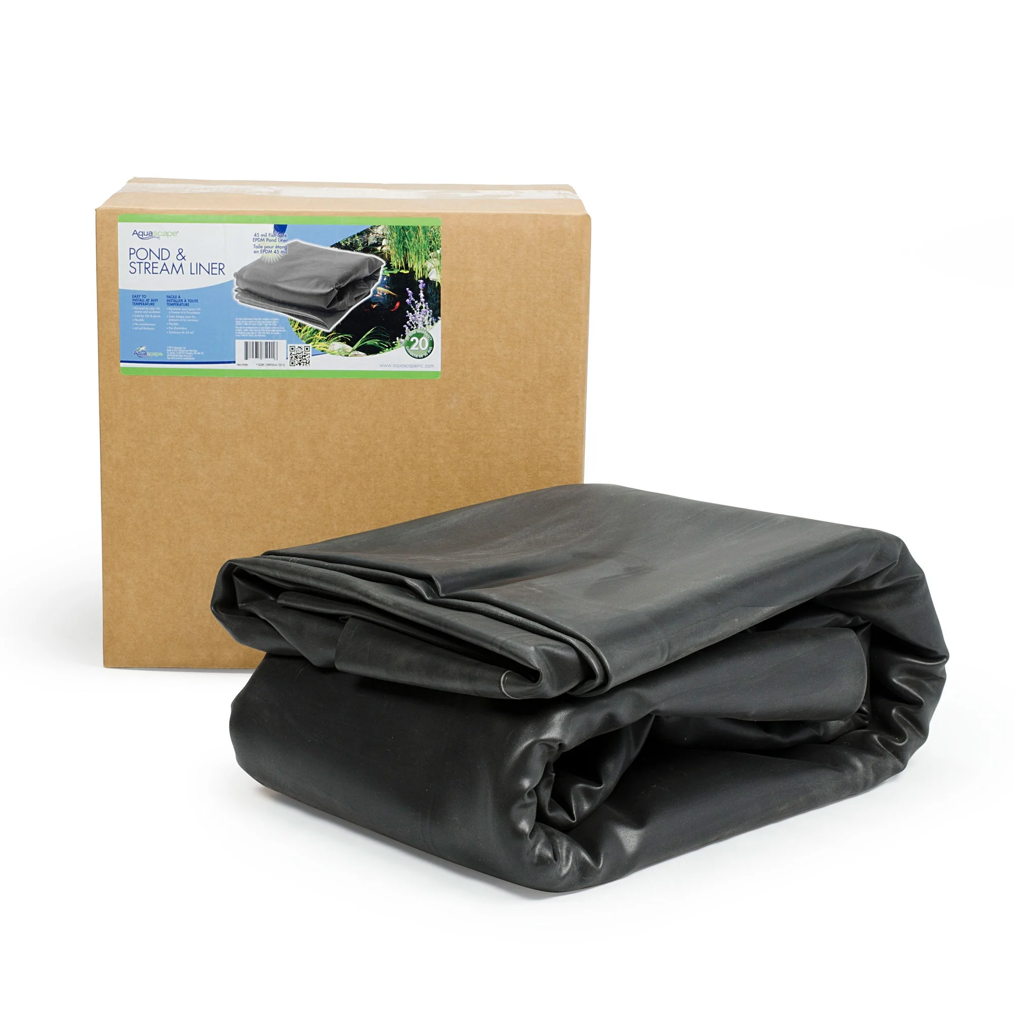 Durable 45 Mil 1mm 3mm EPDM Rubber Garden Pond Liner Waterproof Membrane That Withstands Stone Thickness Pressure