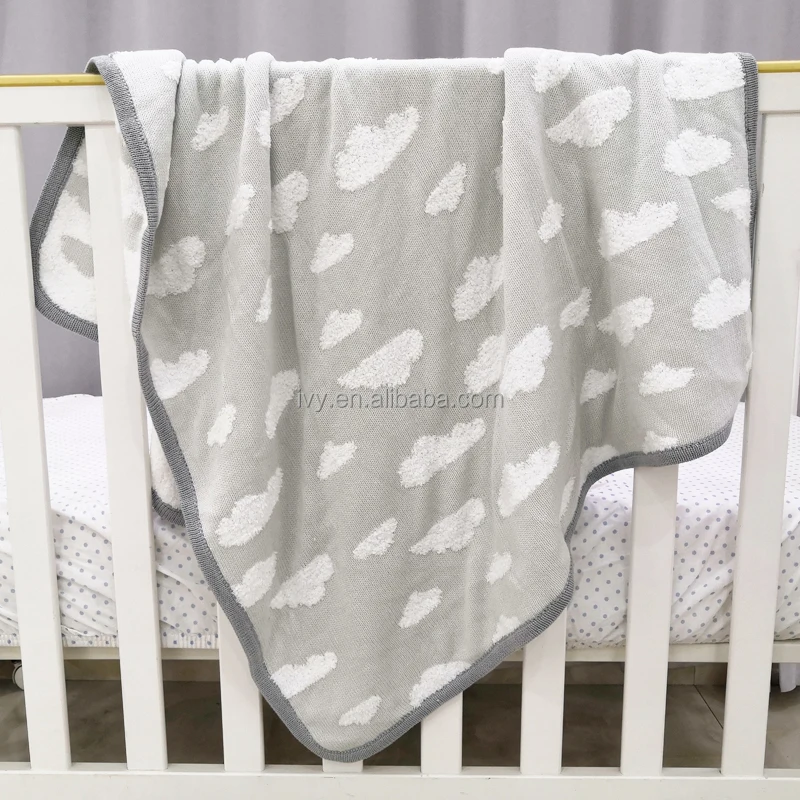 Neutral, Soft Lightweight Micro Fleece Blanket with Double Layer, Dotted Backing, Breathable Receiving Blanket details