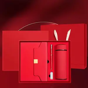 Customizable A5 Loose Leaf Notebook Gift Box Set with Business Insulated Cup Logo Printable Multifunctional Corporate Gift