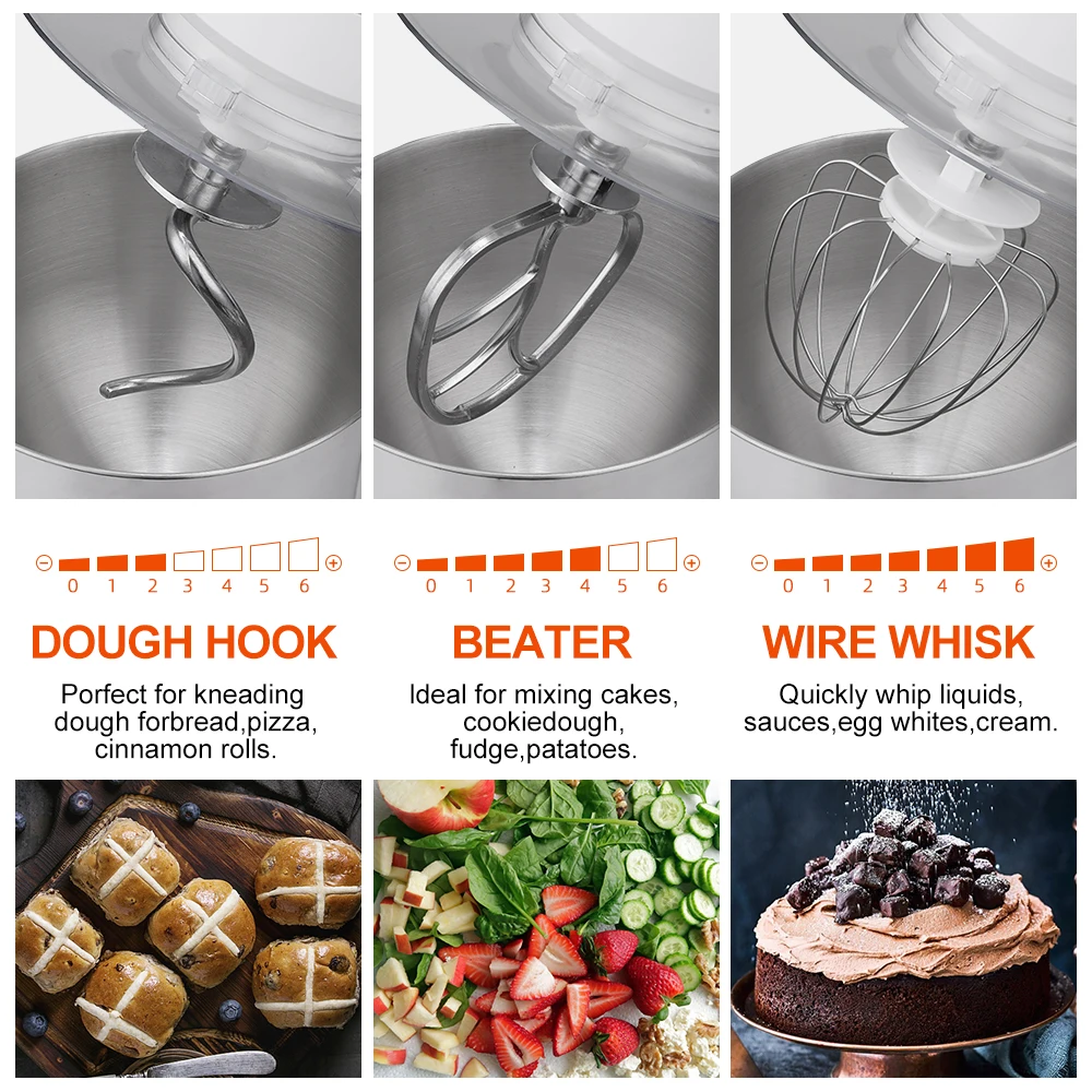 よくある 多機能3 In 16スピードプレーンミキシング電気スタンドミキサーフードプロセッサー Buy Food Processor