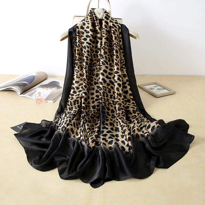 Custom Brand Design Digital Printing  Big  Brand Scarf 2022 New Trending Silk Scarf