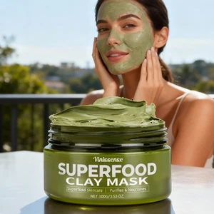 OEM Private Label Crystal Seaweed Seed Collagen Facial Mask Hyaluronic Acid Skin Care Sheet Customizable Face Mask