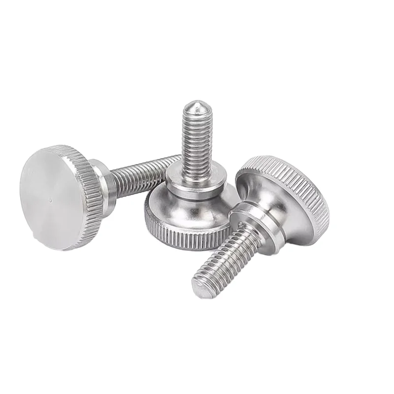 304 stainless steel 1/4-20/M3/M4/M5/M6/M8/M10/M12 pozidriver knob hand knurled thumb screws