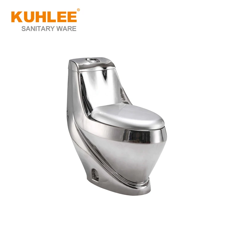 Golden Color Toilet Sink Set Bathroom WC Floor Standing Washdown One Piece Toilet For Luxury Home Hotel