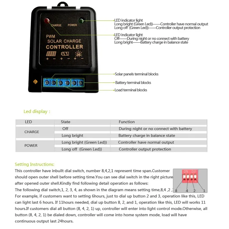 Hot Pwm 6v/12v 3a Pwm Street Light Solar Charge Controller Lead Acid ...