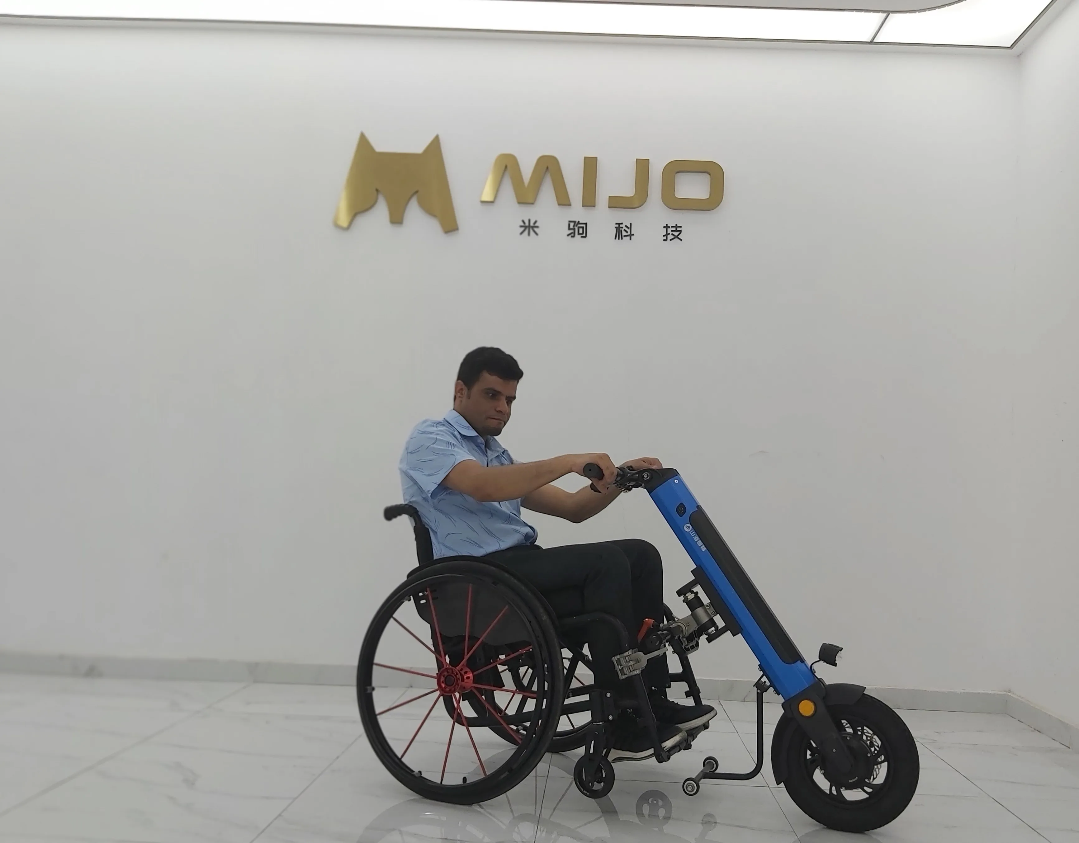 Mijo Mojo Wheelchair Electric Bike Attachment Wheelchair Off Road Front Wheel Ewheelchair