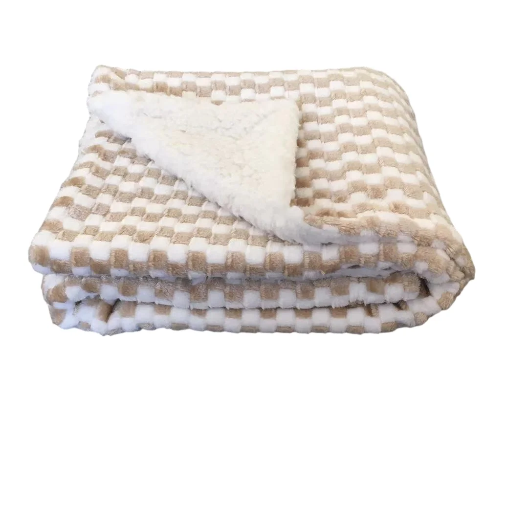 Wholesale Super Soft Cozy Dimand Plaid Flannel Sherpa Baby Blanket Buy Super Light And Warm Baby Blanket