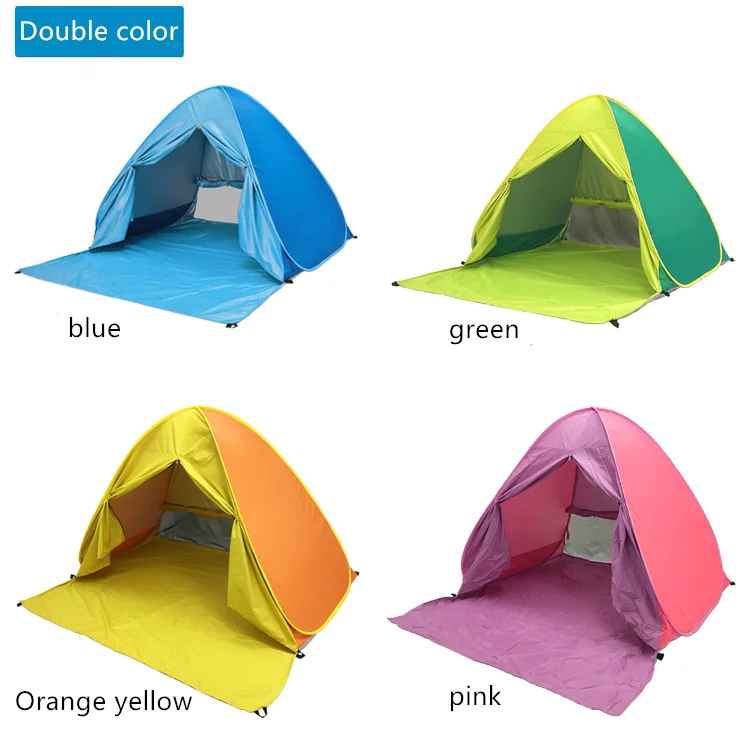 Outdoor Anti UV Beach Shelter Sun Shade Pop Up Tent Instant Portable Camping Beach Tent with Extended Floor details