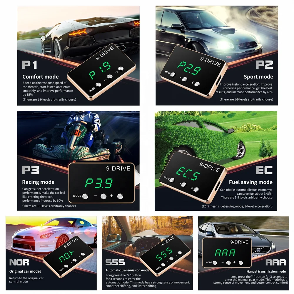 Гоночный режим Авто 9 приводной автомобиль электронный F1 сильный бустер Электроника Автомобильная производительность ускоряющий контроллер дроссельной заслонки