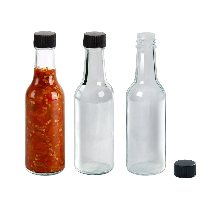 90ml 100ml 150ml Glass Bottle Hot Sauce Bottle Chili Tomato Sauce Glass Bottles With Screw Cap