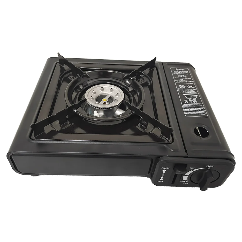 Жоғары сапалы портативті бутан газ плиталары шойын үстелі Ашық кемпингке арналған заманауи стильдегі пеш оттықтары Үй асханасы