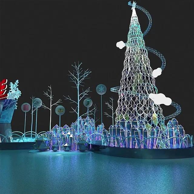 china manufacturer best style 3d outdoor xmas flashing tree motif light 3d large