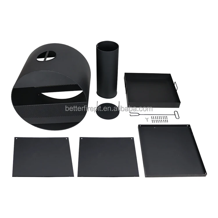 Modern Outdoor Wood Burning Fireplace Modular Steel Chimney Fire Pit