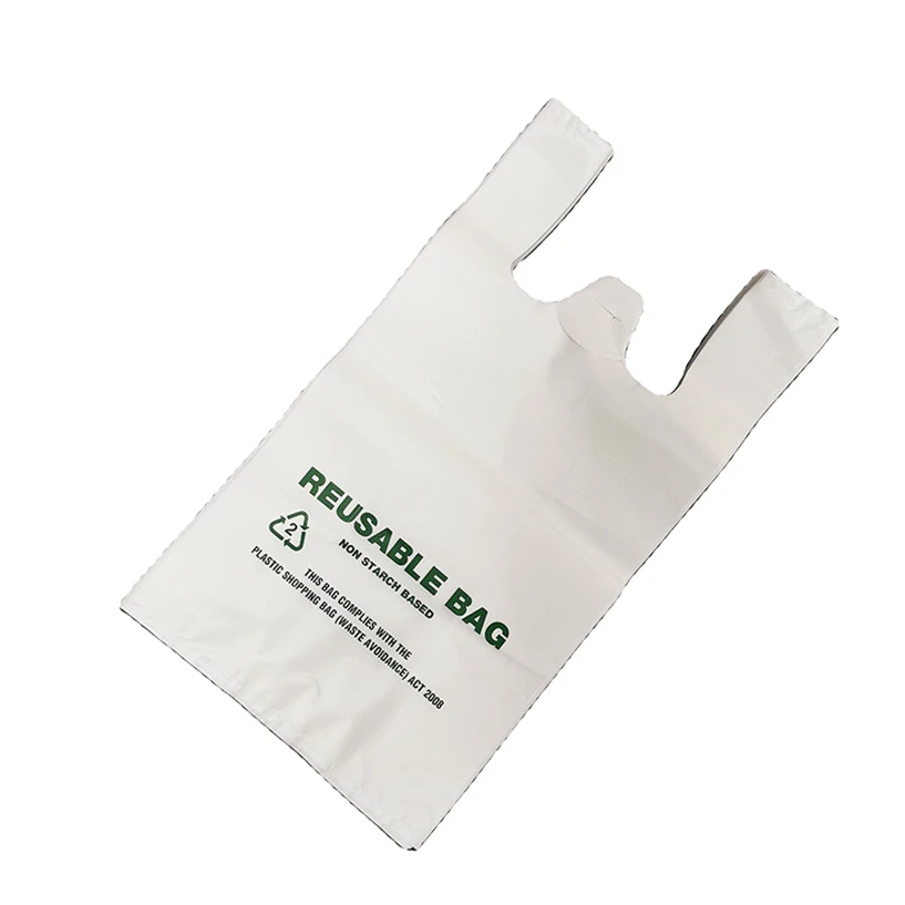 Custom Plastic Thank You Bags Shopping Bags Vest Handle Carrier