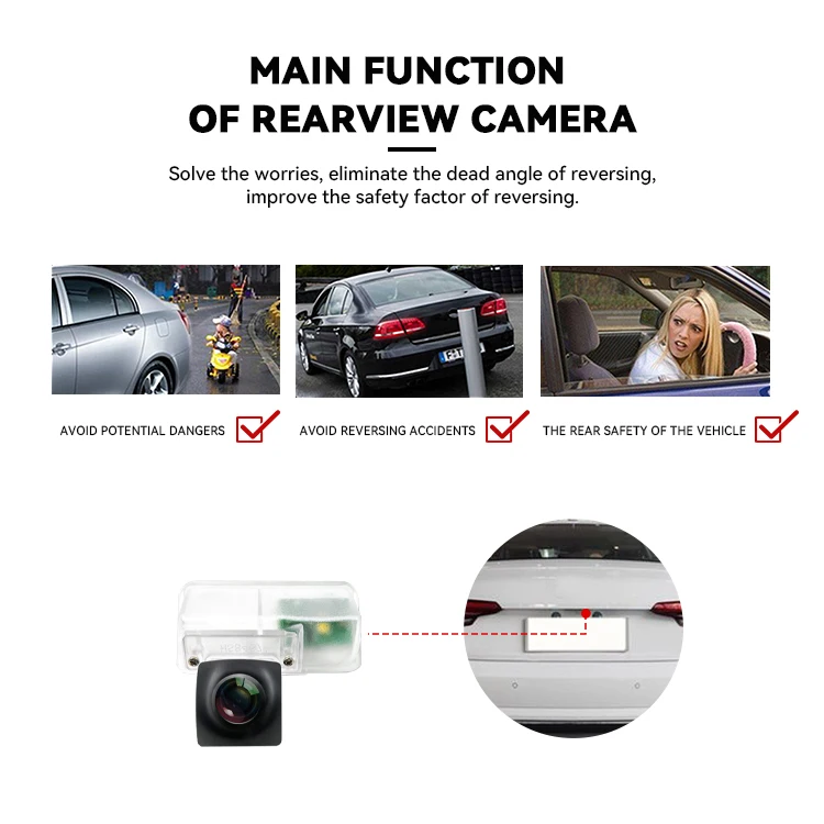 Wemaer IP68 Waterproof Night Vision Rear View Car Reversing Backup Camera for Lexus ES 2018 2019 2020 for Toyota RAV4 2020 manufacture