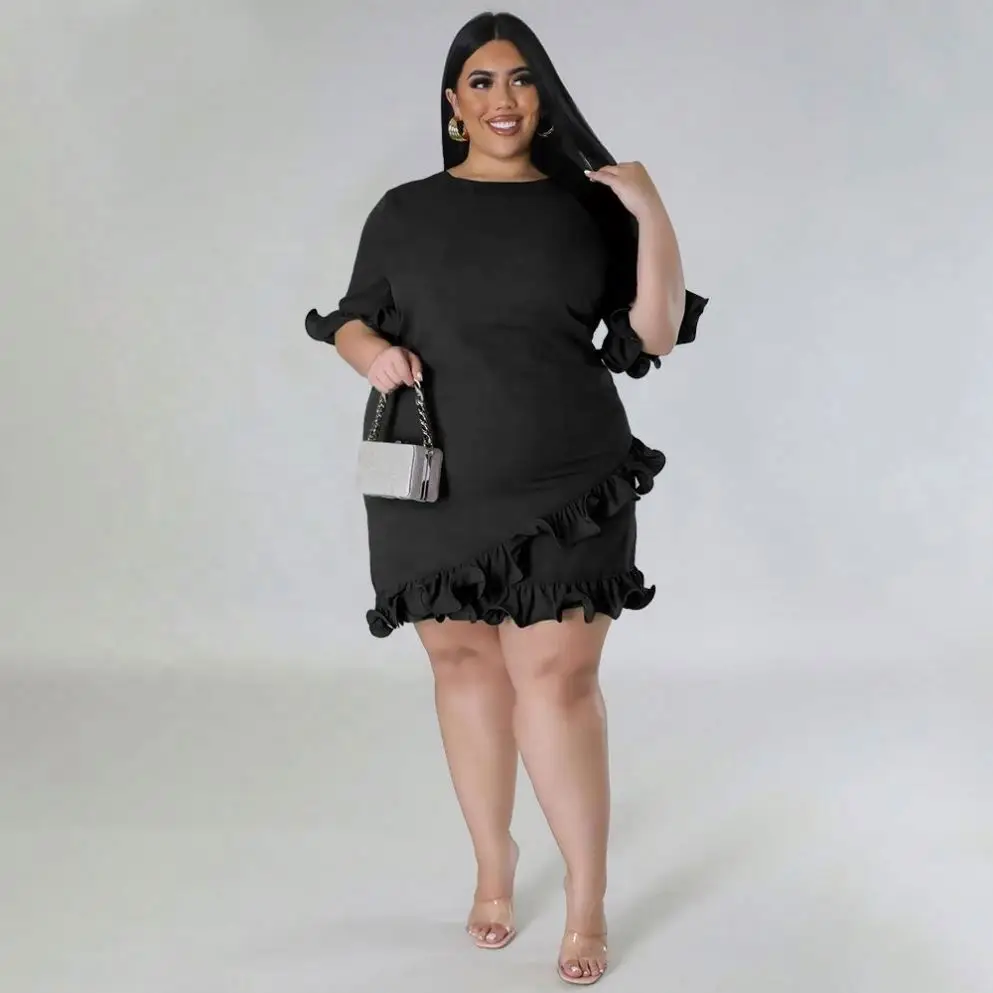 Plus Size Women's Dresses Overnight Shipping Black Dress