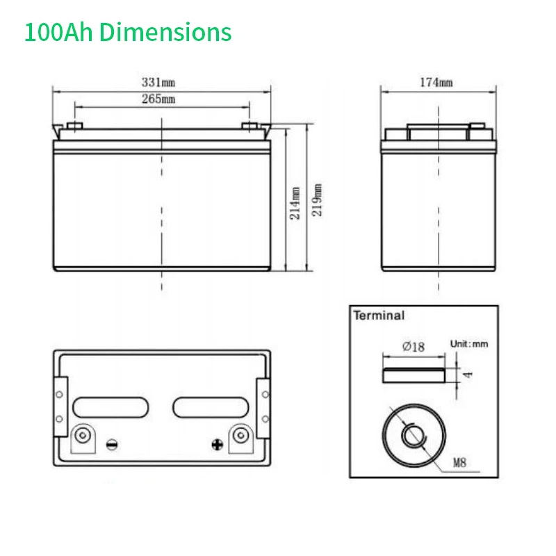 Power Storage Solar AGM/GEL Lead Acid Battery 12V 24V 48V 120Ah 150Ah 200Ah CE Sealed Rechargeable T11 for UPS and Car Use factory