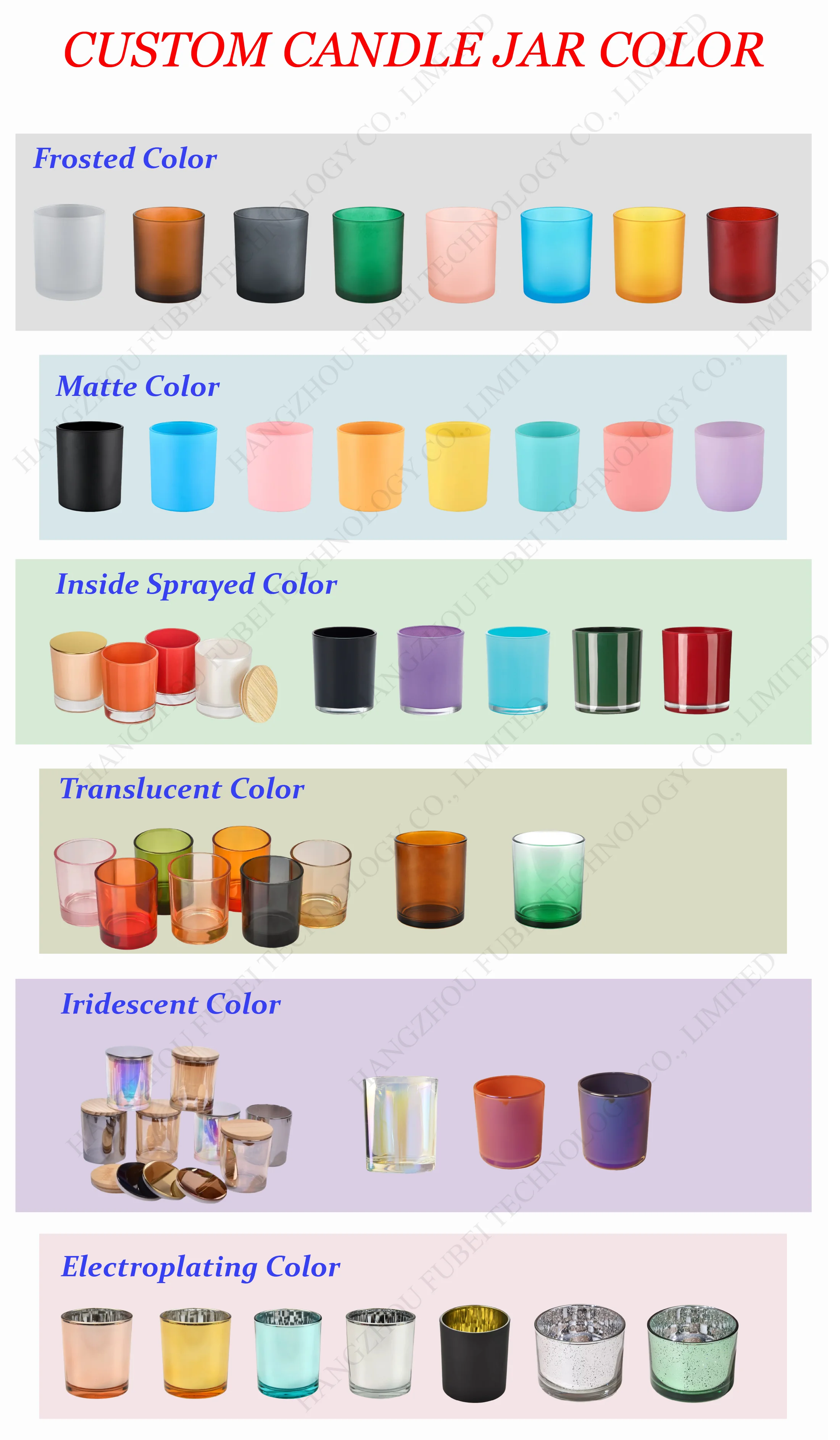 Luxury Rainbow Empty Iridescent Glass Candle Jar with Lid