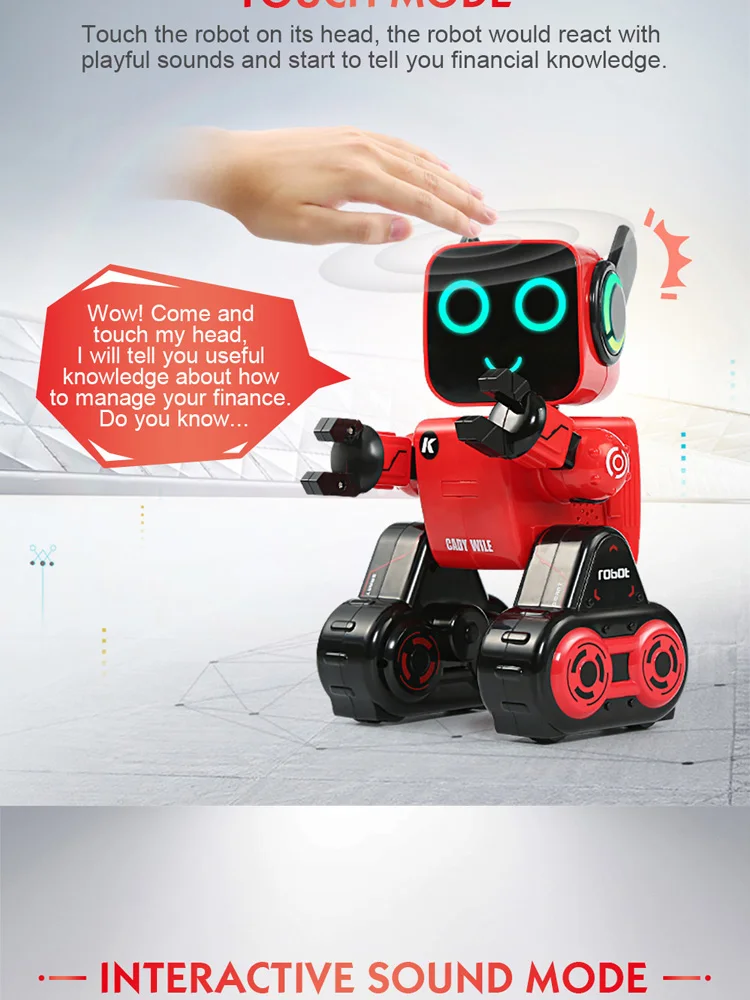 Children Rc Robot 2.4g Intelligent Smart Touch Sound Interaction