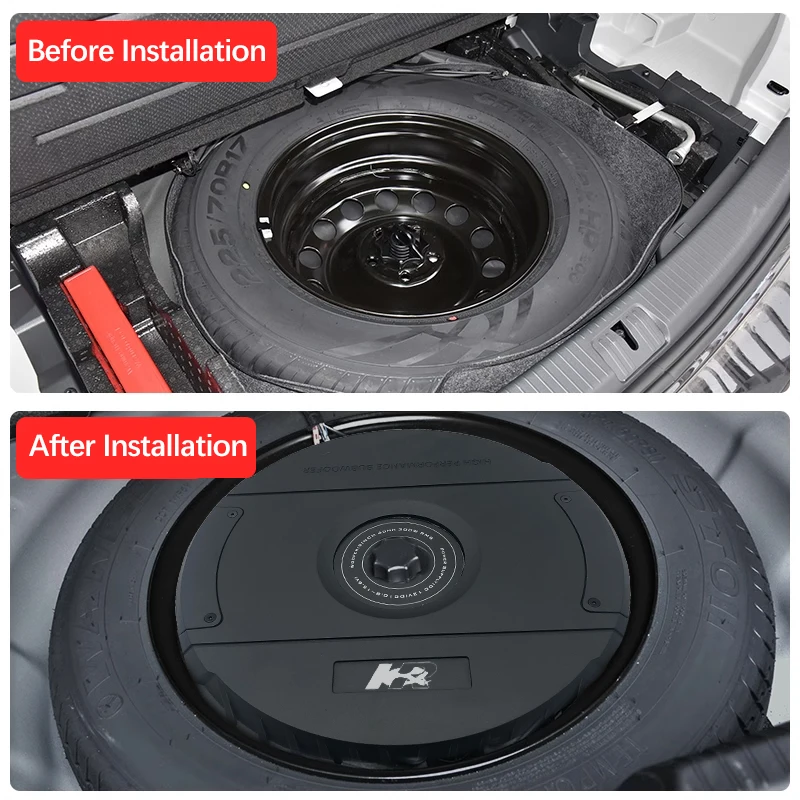 Zeming High Performance Spare Tire Subwoofer Powerful Bass 11 Inch  Car Active Subwoofer