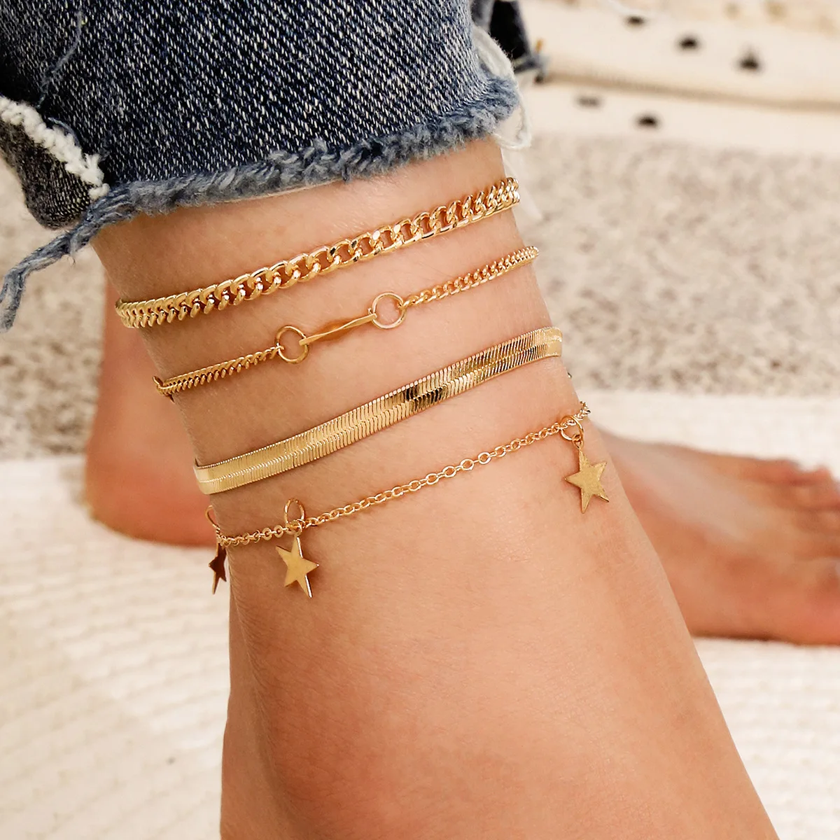 Anklets,18k Gold Anklet,Chain 