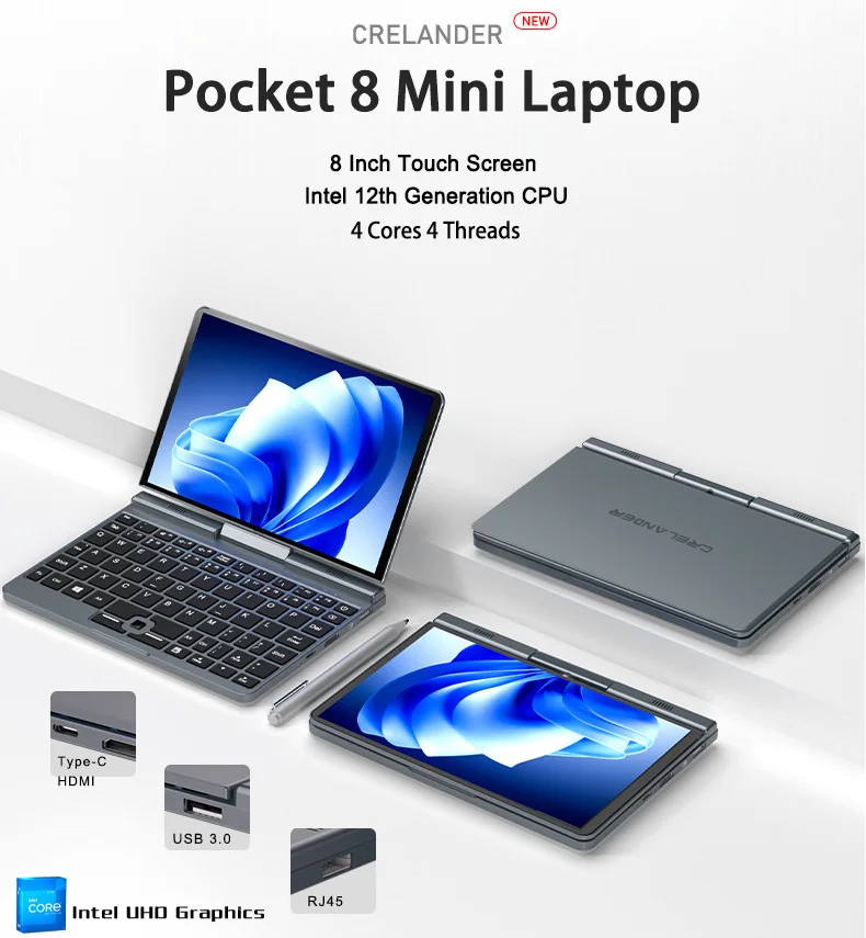 Crelander 2-in-1ミニノートブック｜8インチタッチ Amazon.com: Crelander 2-in-1 Mini Laptop | 8-Inch Touchscreen
