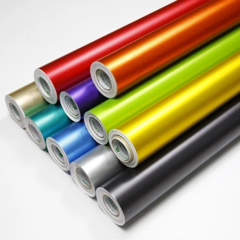 Anolly Free Sample Factory Price 1.52*18m Matte Chrome colors Vinyl Sticker Paper Decoration Car Wrapping Film Roll