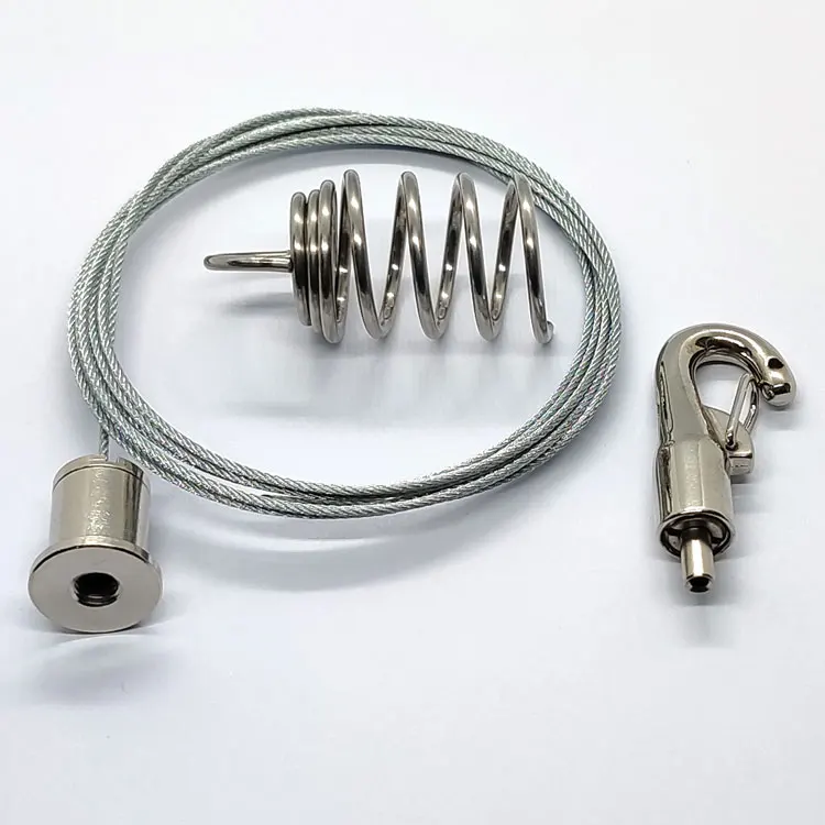 Подвесные знаки, комплект крючков для потолка, комплект из 2 кабелей с зажимом из проволоки из нержавеющей стали