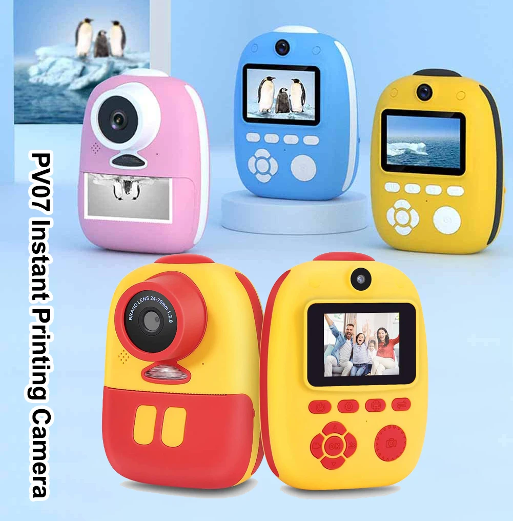 Shenzhen Camera Factory Thermal Instant Printing Digital Camera HD 1080P Rechargeable Kids Cameras